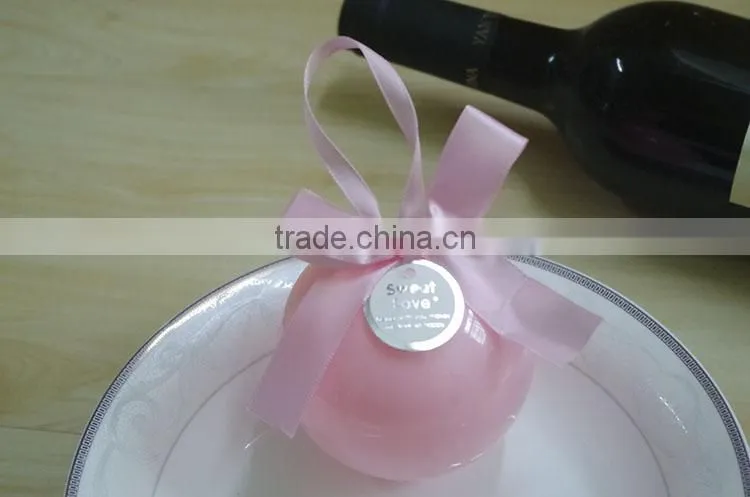 plastic round ball wedding favors candy box christmas gift box