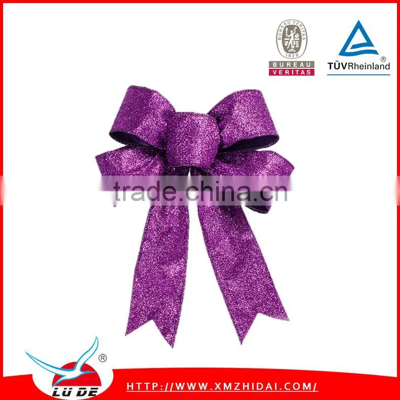 2015 large ribbon christmas bow,xmas holiday decoration fabric ribbon bows