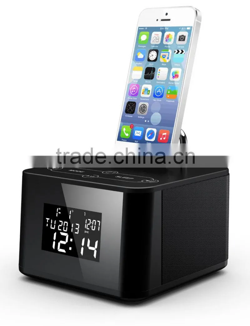 Squre shape bluetooth speaker with Alarm