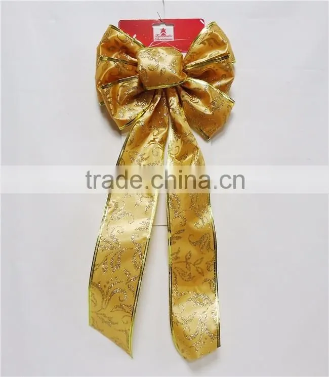 2016 Elegant 2.25 inches Wired Edge Ribbon Flower For Christmas,Wired Edge Ribbon Decoration Flower for Different Holidays.