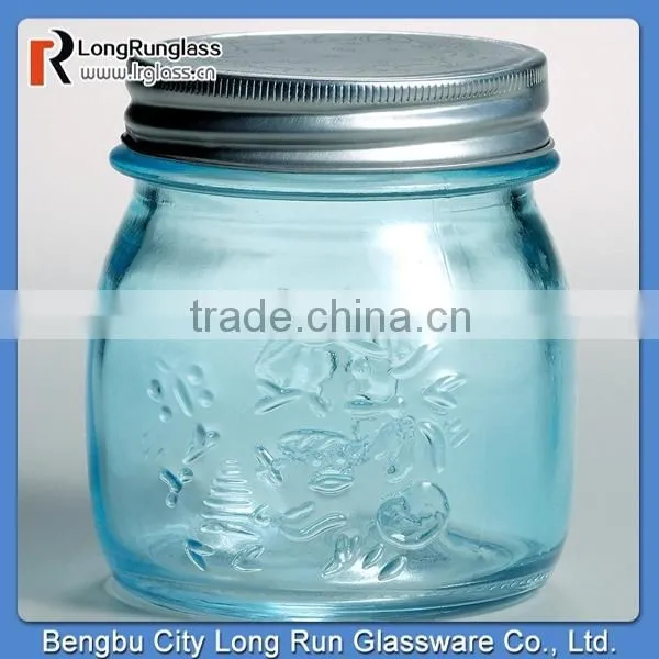 LongRun 1gal Glass Storage Jar with Aluminum Lid Old Fashioned Glass Holder