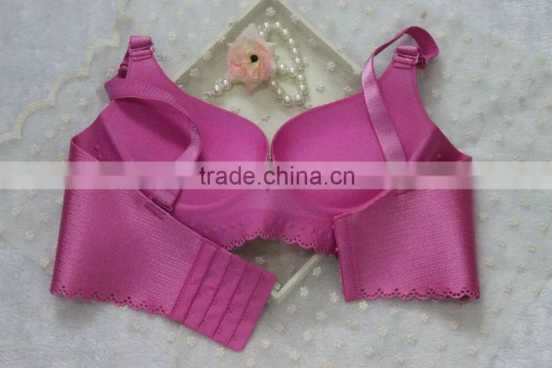embossing push up seamless bra rose