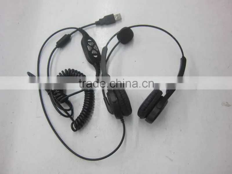 telephone headset with USB plug