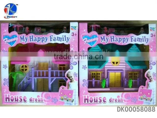Funny Plastic Happy Family Toy Villa