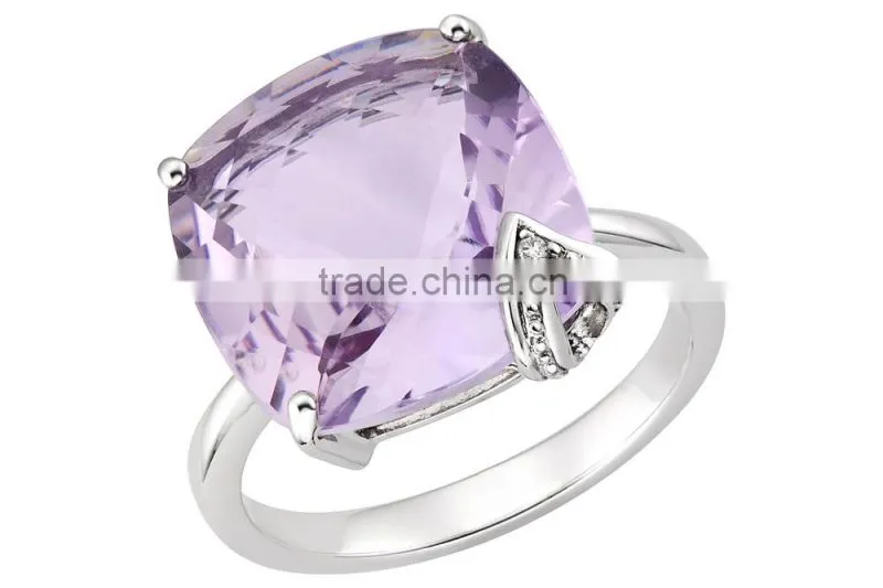 Cheap amethyst slver plain tension ring, tension set ring