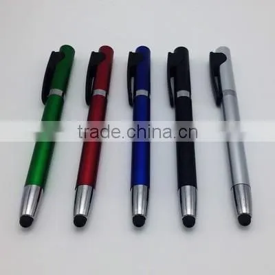 spray paint colored barrel, wide chrome ring with black big clip,twist touch pen