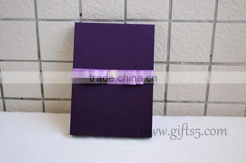 High end luxury silk wedding invitation box