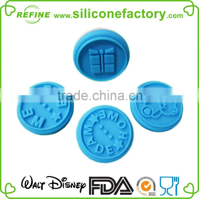 Wholesale fancy design high quality 3d silicone cookie stamp