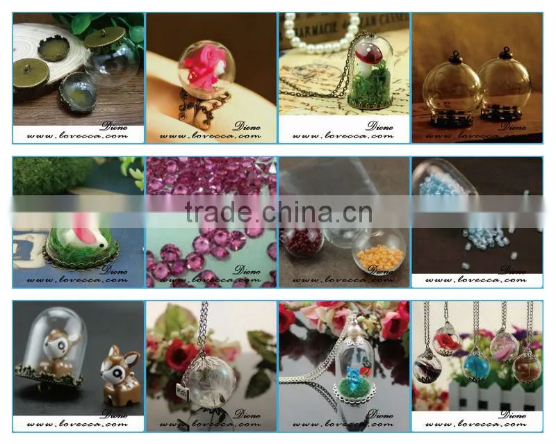Alibaba hot selling creative Romantic glass cover dandelion seed necklace