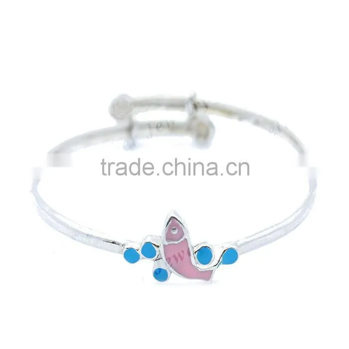 Latest Enamel Christmas Collection Jewelry Silver Enamel Bracelet Bangle