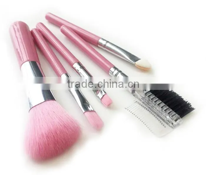 2016 MY GIRL OEM make up brush /5pcs Wooden Handle Goat Hair Professional makeup brush set