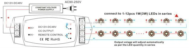 BC-313 2ch led color temperature led controller warm white controller 700ma