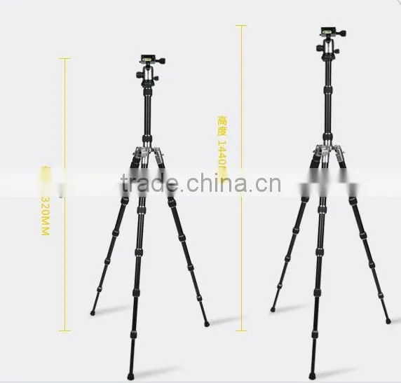Cheapest camera stand reversible aluminum tripod for DSLR and camcorder