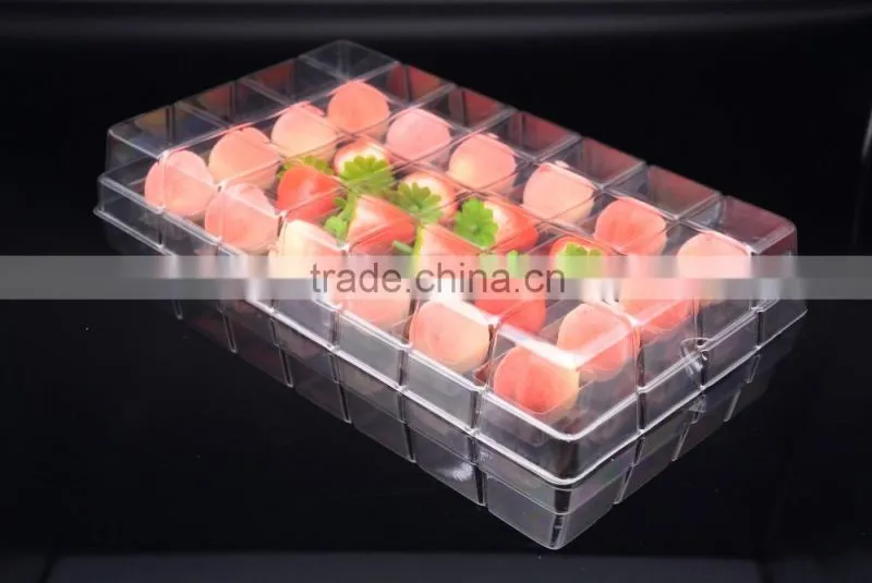 5 compartments disposable plastic salad bowl with lid