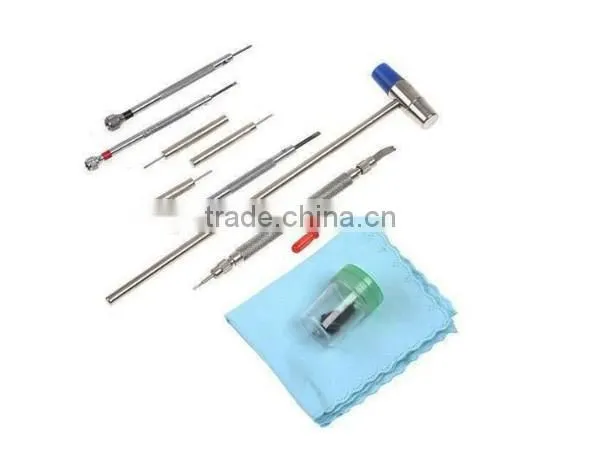 Perfect Watchmaker Repair Tool Kit With Hammer ,Remover ,Opener Mainspring Winder Tool Watch