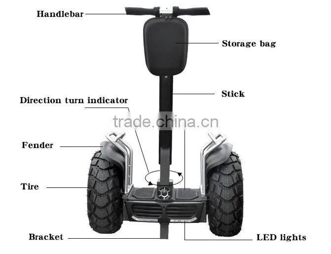 Harley 1000W adult electric motorcycle smart balance scooter citycoco