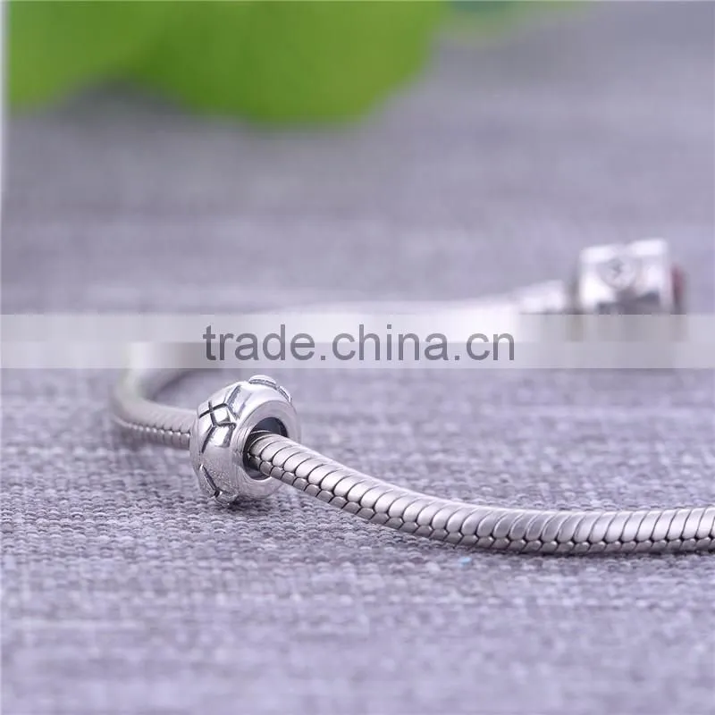 925 Sterling Silver Bead oxidized Stopper Charm products Charms Bead silver metal Jewelry STY004