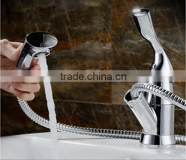 hot sell high quality durable pull down kitchen faucet, Wall mounted kitchen mixer taps