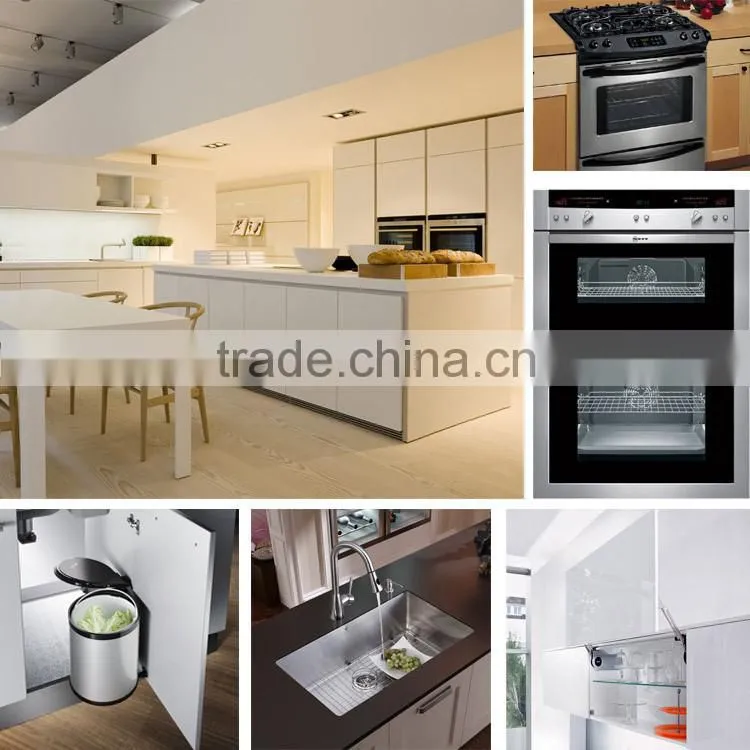 high quality customized kitchen cabinets with uv decorative board MDF kitchen cabinet factory