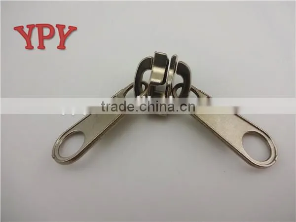 8# metal zipper slider with double puller