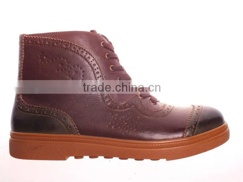 Trendy design men casual boots with lace-up in guangzhou
