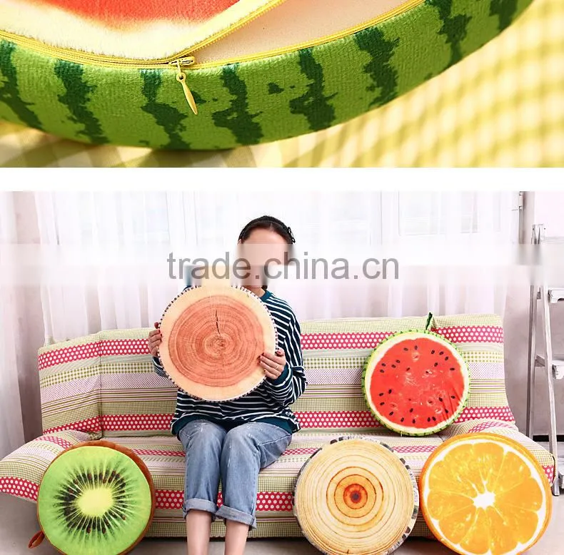 Creative 3D fruit cushion for leaning on decorative throw pillow ,plush toys