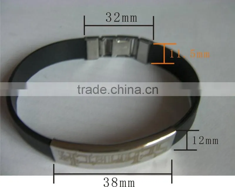 2015 Hot selling metal stainless QR bracelet id bracelet