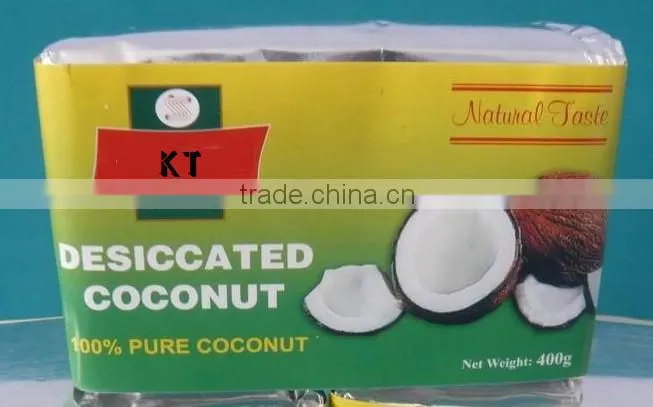 desiccated coconut packing 400gr high quality and competitive pricec