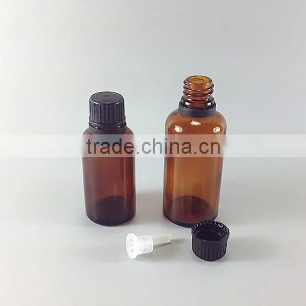 amber glass essential oil bottles