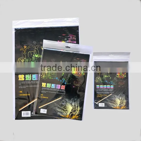 wholesale high quality scratch paper sheet /scratch book/paper factory