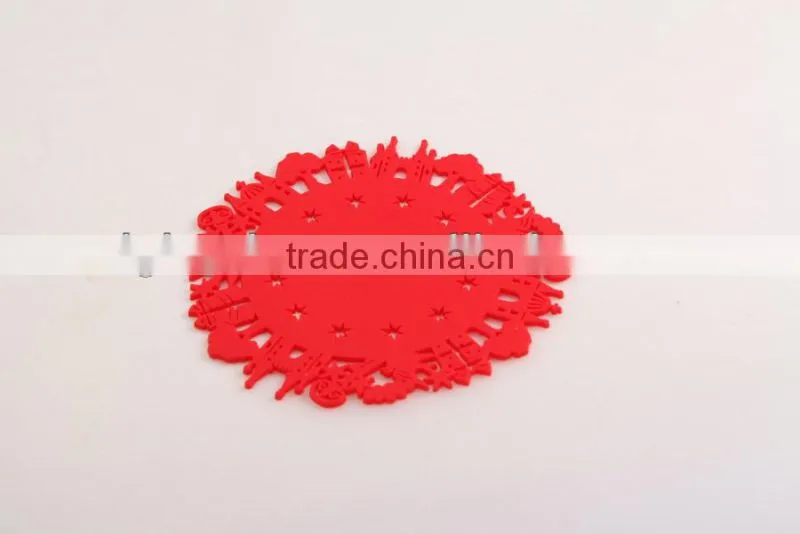 Lace PVC antislip cup coaster for promotional gifts