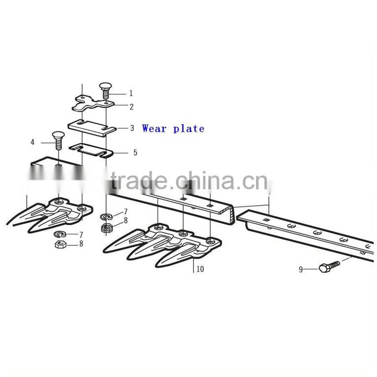 John Deere Harvester Wear resistance plate E47954
