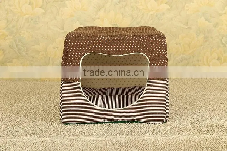 Double-use soft cozy dog bed fabric dog house