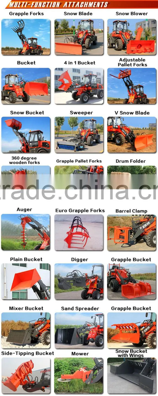 EVERUN Brand CE Approved 1.6ton mini Wheel Loader