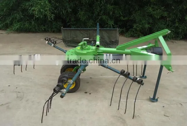 Tractor 3pt wheel hayrake 8 rotors hay rake for sale