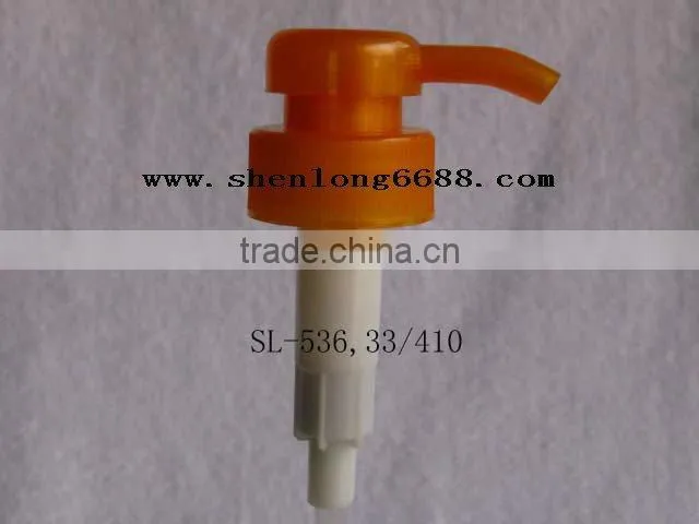 cosmetic plastic lotion pump with ribbed finish