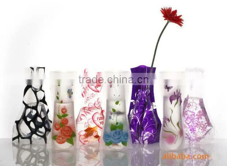 Hot sell plastic foldable fish bowl/Foldable vase / flower vase