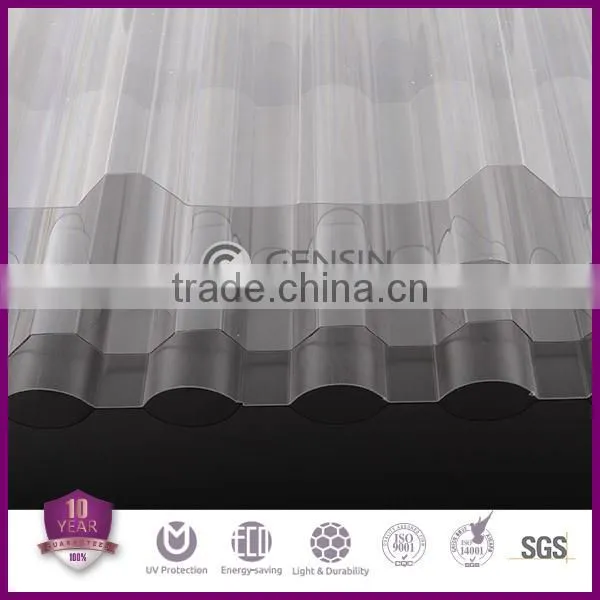 0.8-2.0mm polycarbonate corrugated sheet /pc roofing sheet/polycarbonate waved sheet