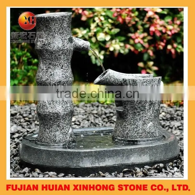 natural antiqued small garden stone water fountain