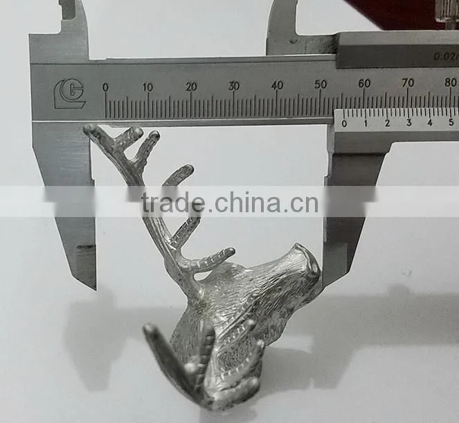 3D metal alloy deer head arts,reindeer part,stag decor