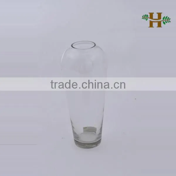 Clear decorative large glass jar, handblown practical single flower glassware for home decoration