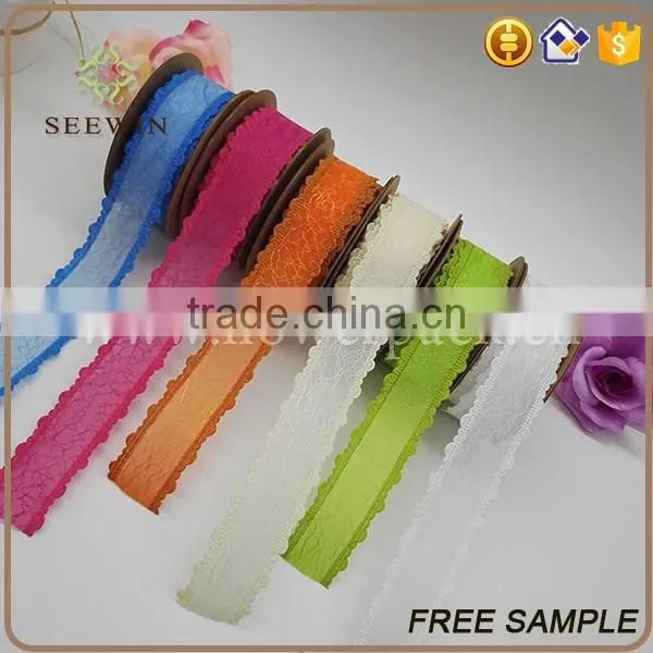 customized organza and mesh ribbon