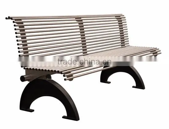cast iron street leisure long bench with back