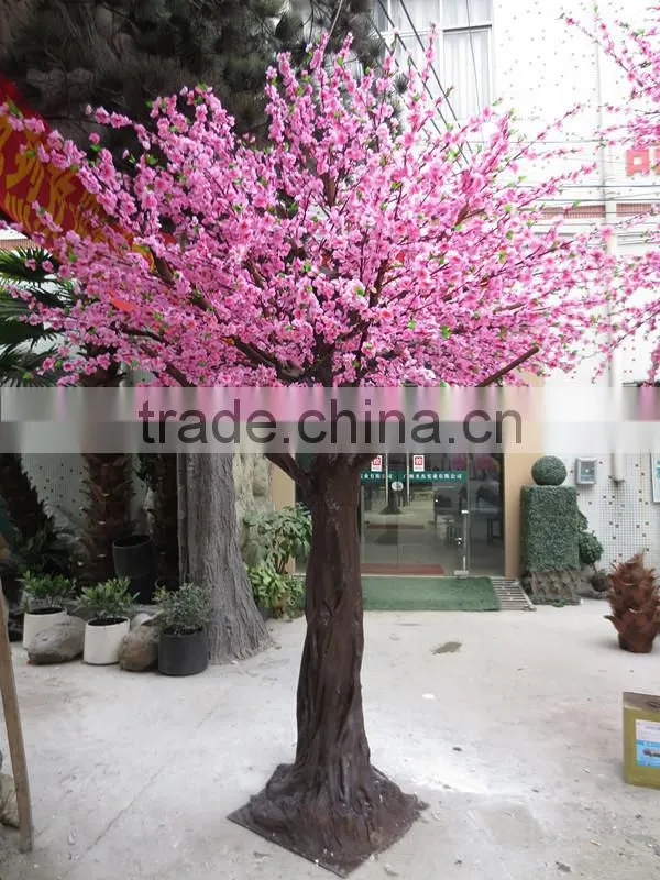 Y15 Large outdoor artificial peach blossom tree with real touch silk peach flower