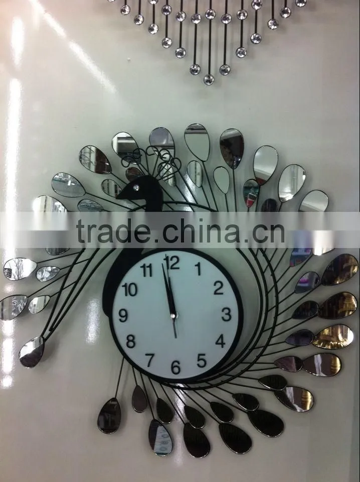 Peacock wall digital clock