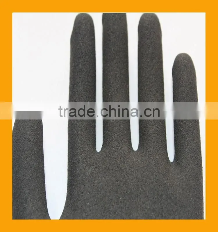 Chemical Resistant Smooth Nitrile Fully Dipped Grip Sandy Nitrile Palm Double Coated Work Gloves