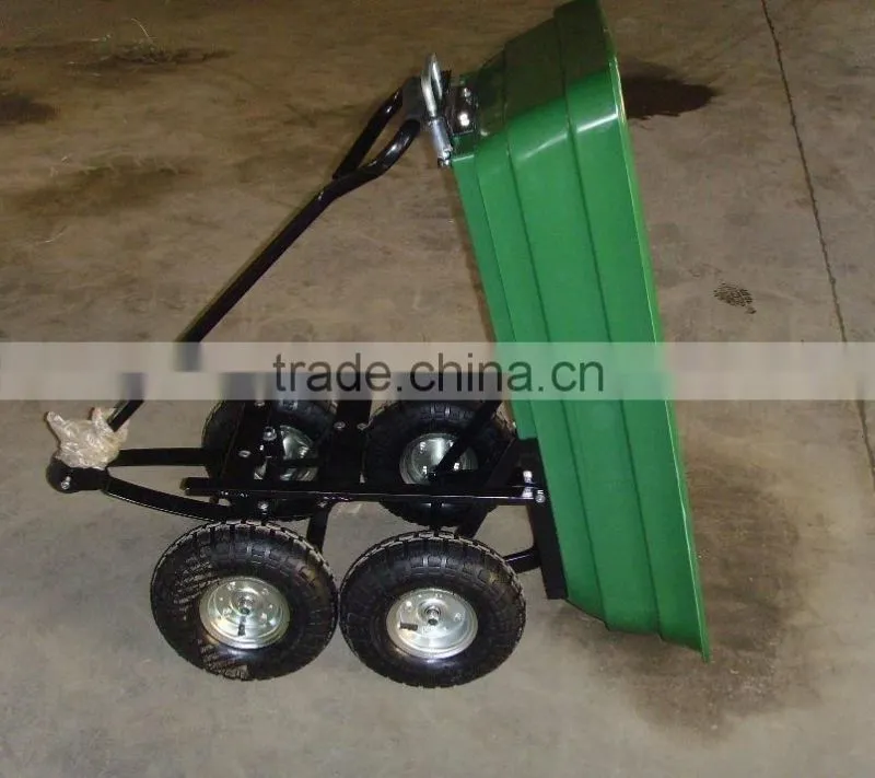 LARGE HEAVY DUTY GARDEN HOUSEHOLD 4 WHEEL UTILITY DUMP TRUCK WHEELBARROW TIPPER TC4253