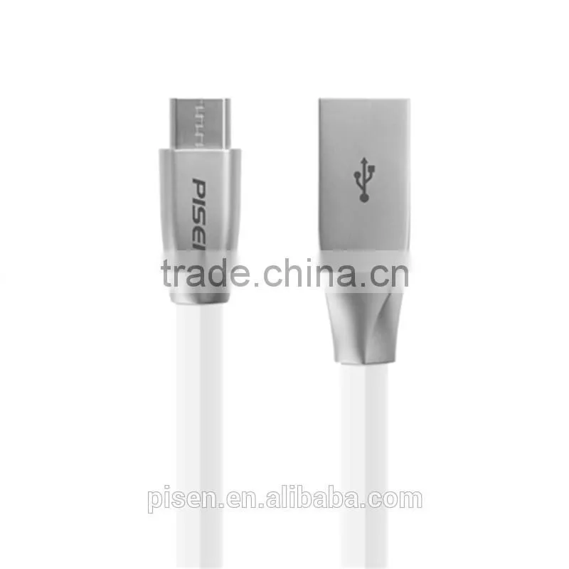 Pisen 1m 3.28ft High Quality Durable Multicolor Double Sides Workable Fast Zinc Alloy Type-C Cable