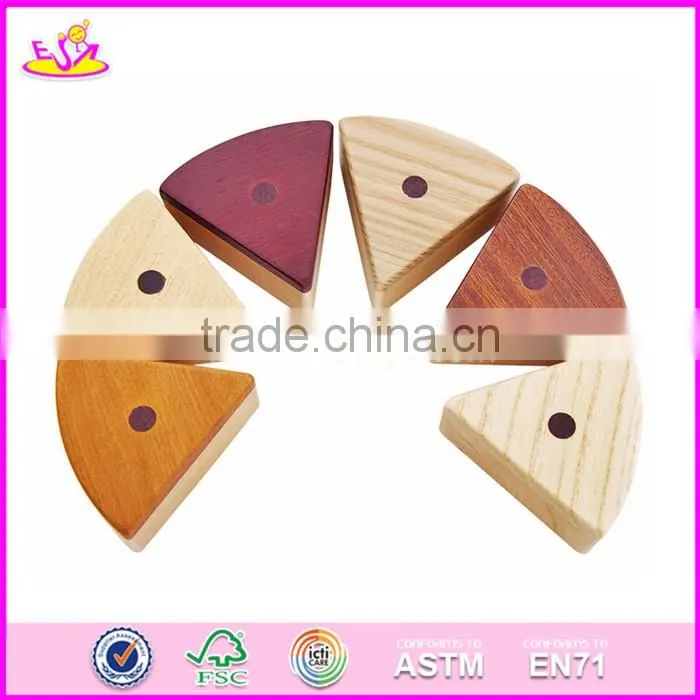 2017 New design simulation kids natural wooden birthday cake toy W10B180