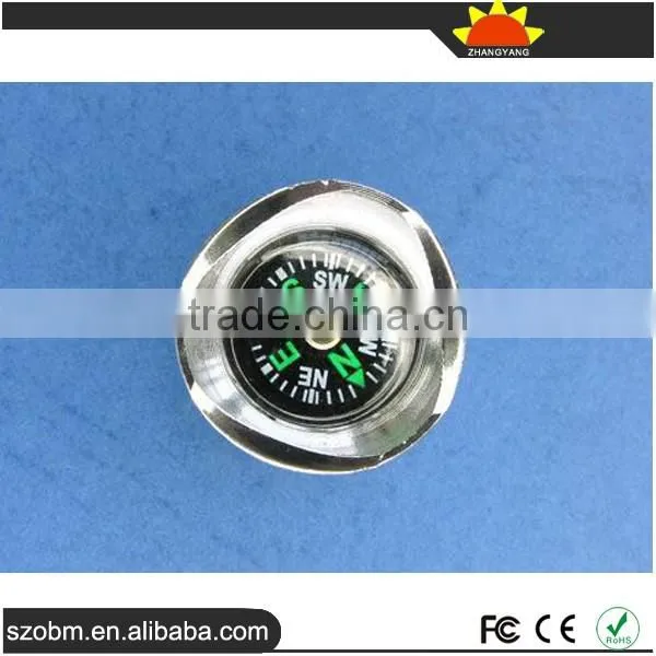 12 led flashlight torch with compass,3xAAA battery aluminum alloy led flashlight